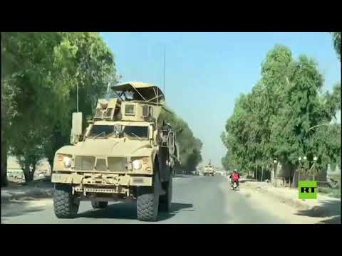 شاهد دورية أميركية تتجول في بلدة تل تمر جنوب غرب الحسكة